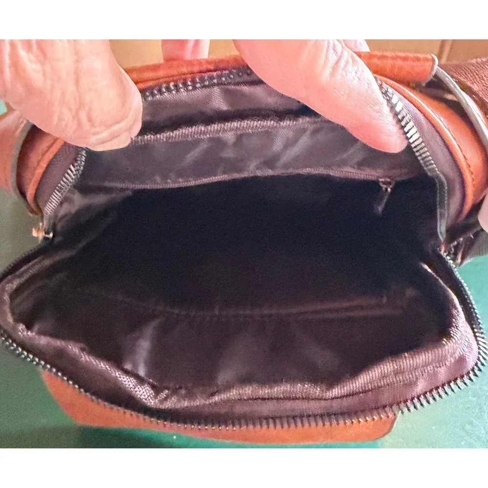 Jeep Buluo Mens Brown Vegan Leather Crossbody Messenger Bag 2019-10#SF